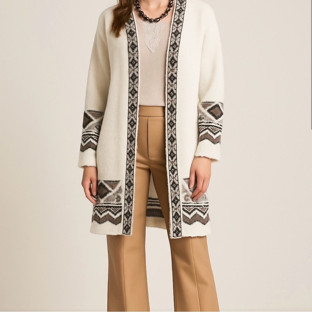 Rachel Zoe Cozy Aztec Printed Duster